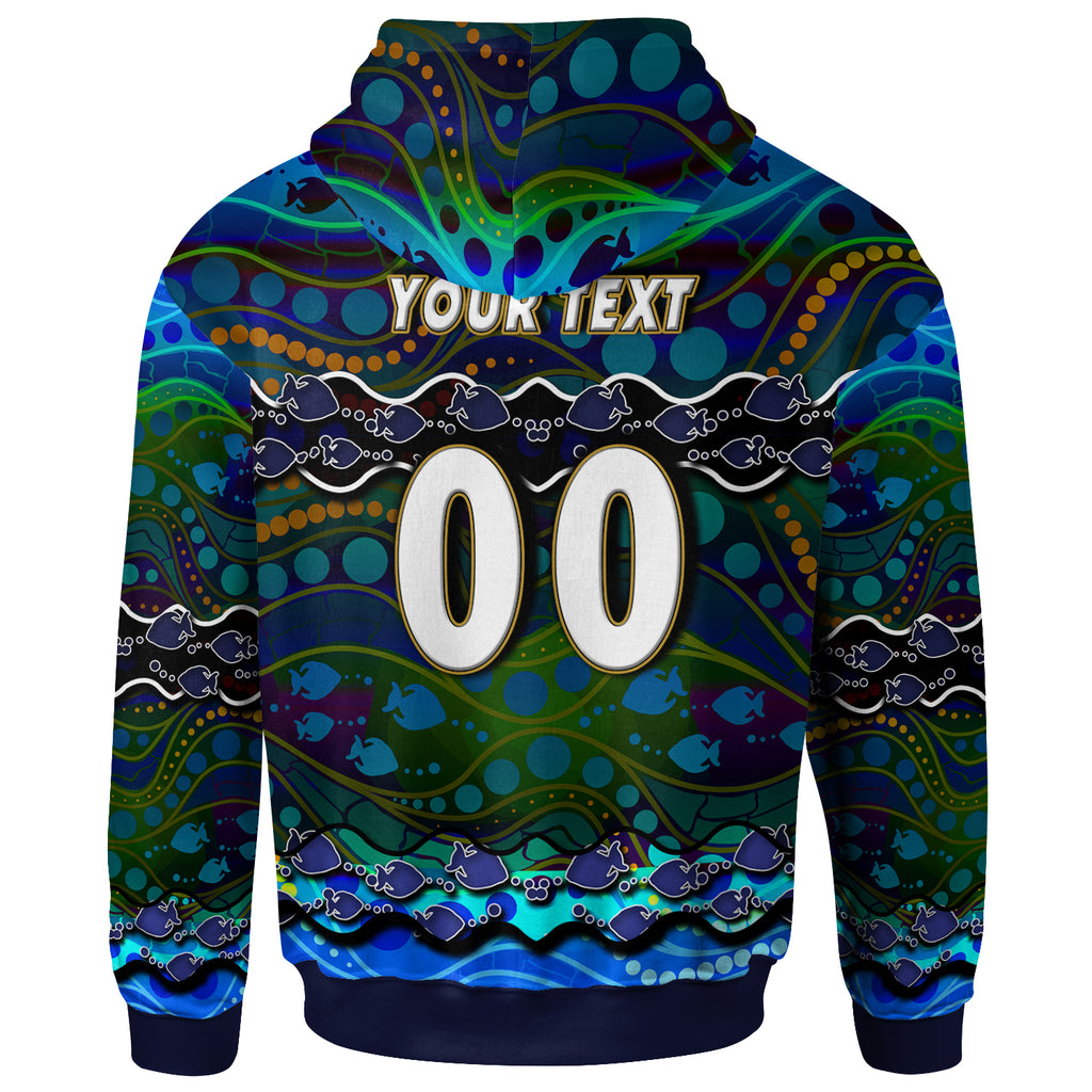 sharks-rugby-hoodie-custom-sharks-rugby-with-fish-aboriginal-style-personalised-player-and-number-hoodie