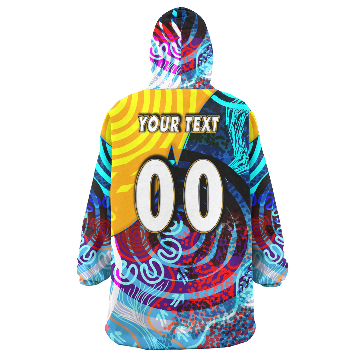 nrlw-titans-rugby-snug-hoodie-custom-titans-womens-rugby-league-aboriginal-dot-painting-player-and-number-woman-oodie-blanket