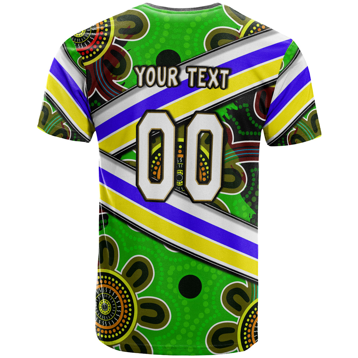 raiders-rugby-t-shirt-custom-raiders-with-rugby-ball-aboriginal-art-personalised-player-and-number-t-shirt
