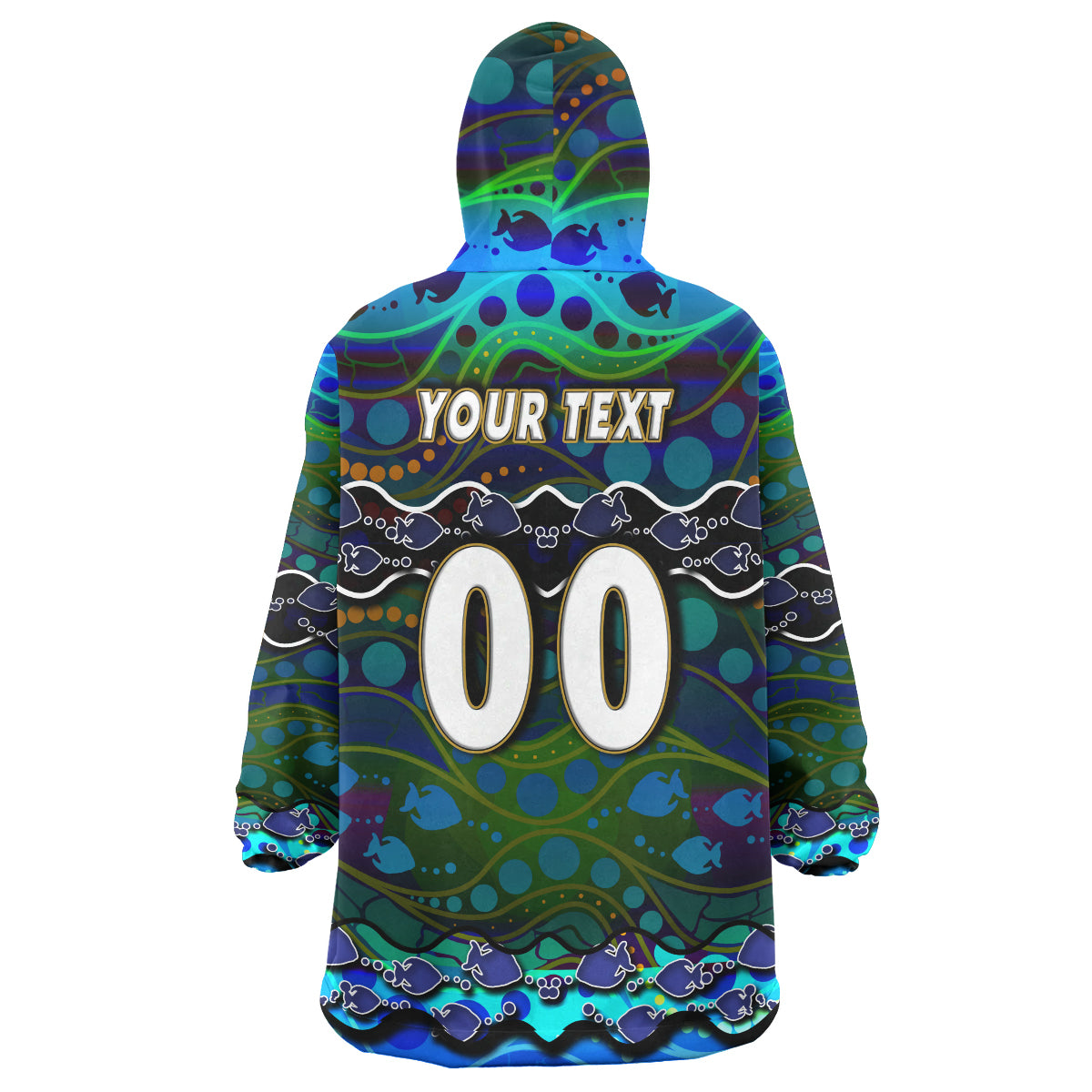 sharks-rugby-snug-hoodie-custom-sharks-rugby-with-fish-aboriginal-style-personalised-player-and-number-oodie-blanket