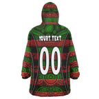 rabbitohs-rugby-snug-hoodie-custom-rabbit-aboriginal-style-pattern-personalised-player-and-number-oodie-blanket