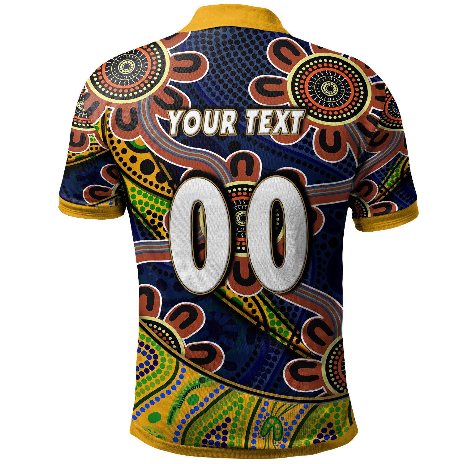 nrlw-eels-rugby-polo-shirt-custom-eels-womens-rugby-league-with-aboriginal-style-player-and-number-polo-shirt