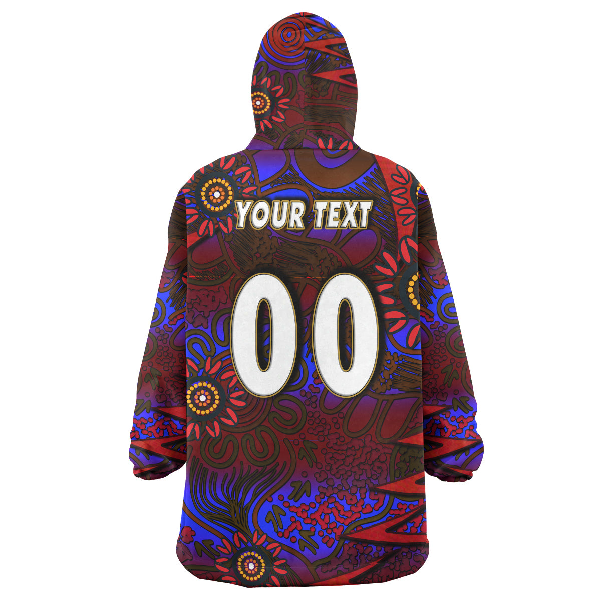 nrlw-knights-rugby-snug-hoodie-custom-knights-womens-rugby-league-aboriginal-style-player-and-number-woman-oodie-blanket