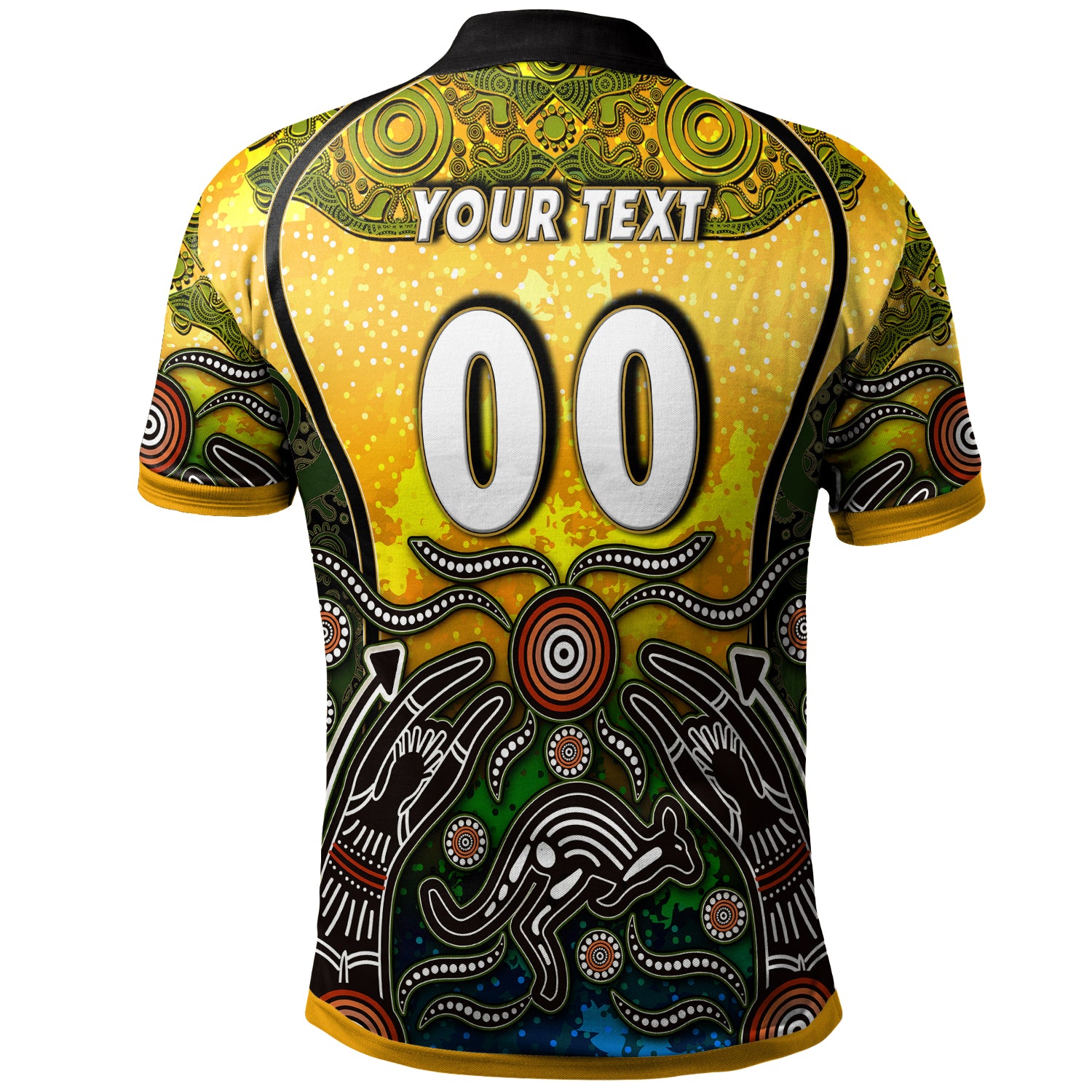 australian-rugby-sevens-mens-squad-polo-shirt-custom-australia-coat-of-arms-aboriginal-culture-personalised-player-and-number-polo-shirt