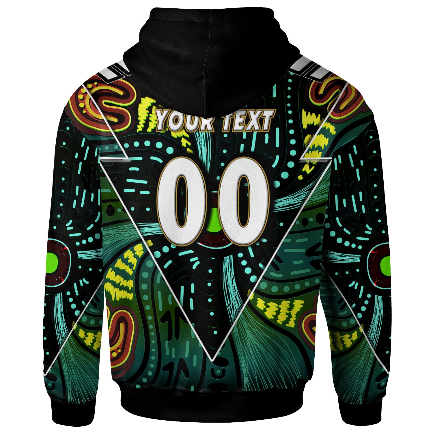 wallabies-rugby-hoodie-custom-kangaroo-rugby-championship-sport-aboriginal-culture-personalised-player-and-number-hoodie