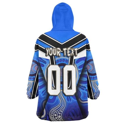 bulldogs-rugby-snug-hoodie-custom-bulldog-rugby-ball-with-aboriginal-pattern-personalised-player-and-number-oodie-blanket