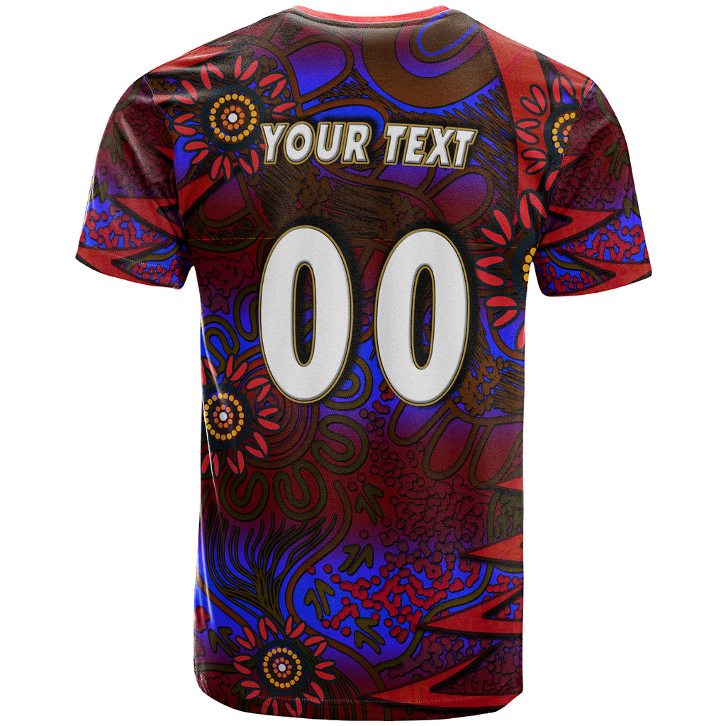nrlw-knights-rugby-t-shirt-custom-knights-womens-rugby-league-aboriginal-style-player-and-number-woman-t-shirt