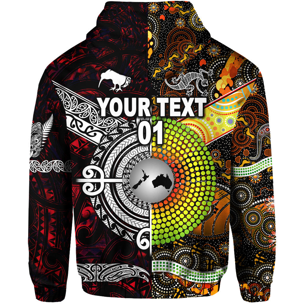 custom-personalised-new-zealand-maori-aotearoa-and-australia-aboriginal-hoodie-together-red-custom-text-and-number