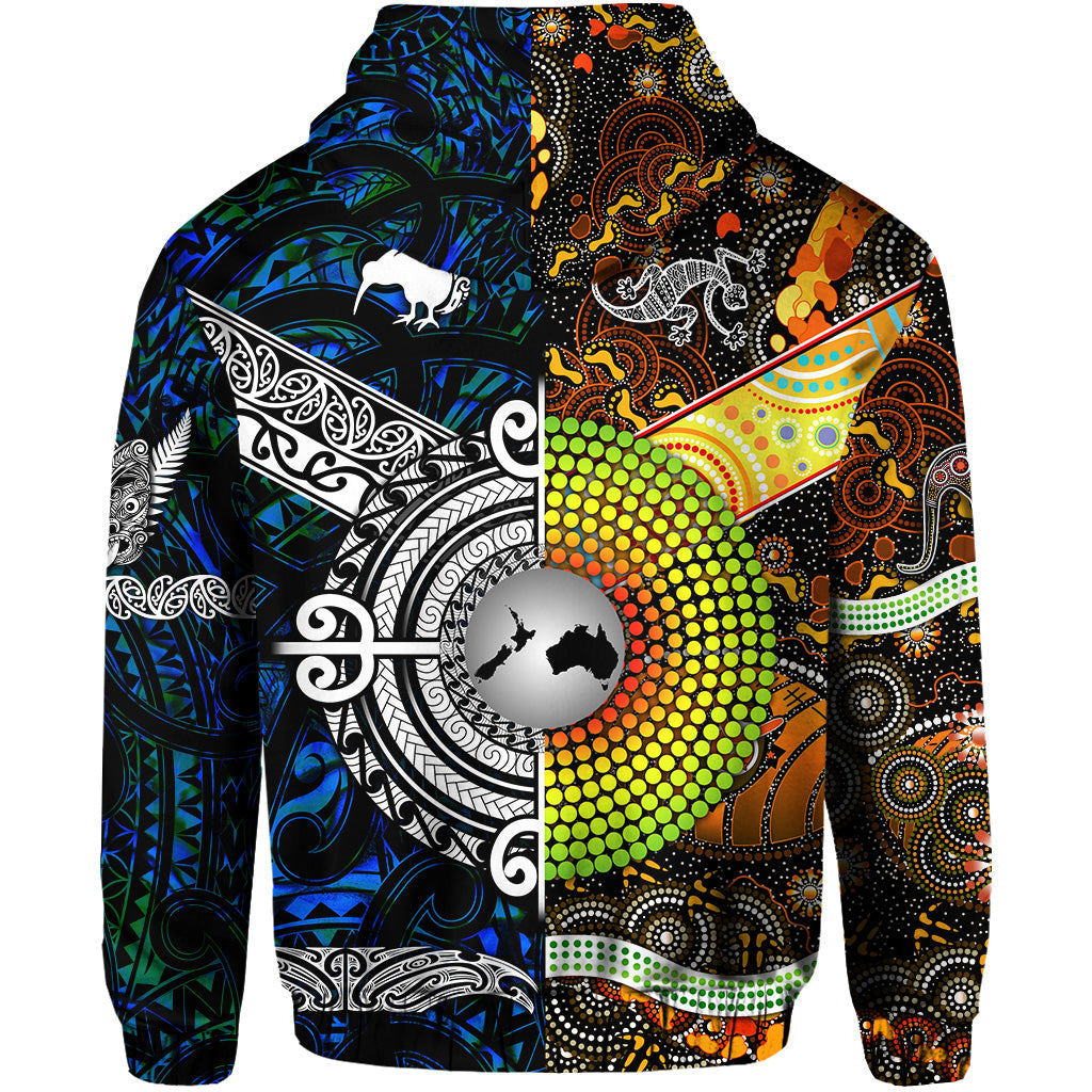 custom-personalised-new-zealand-maori-aotearoa-and-australia-aboriginal-hoodie-together-blue