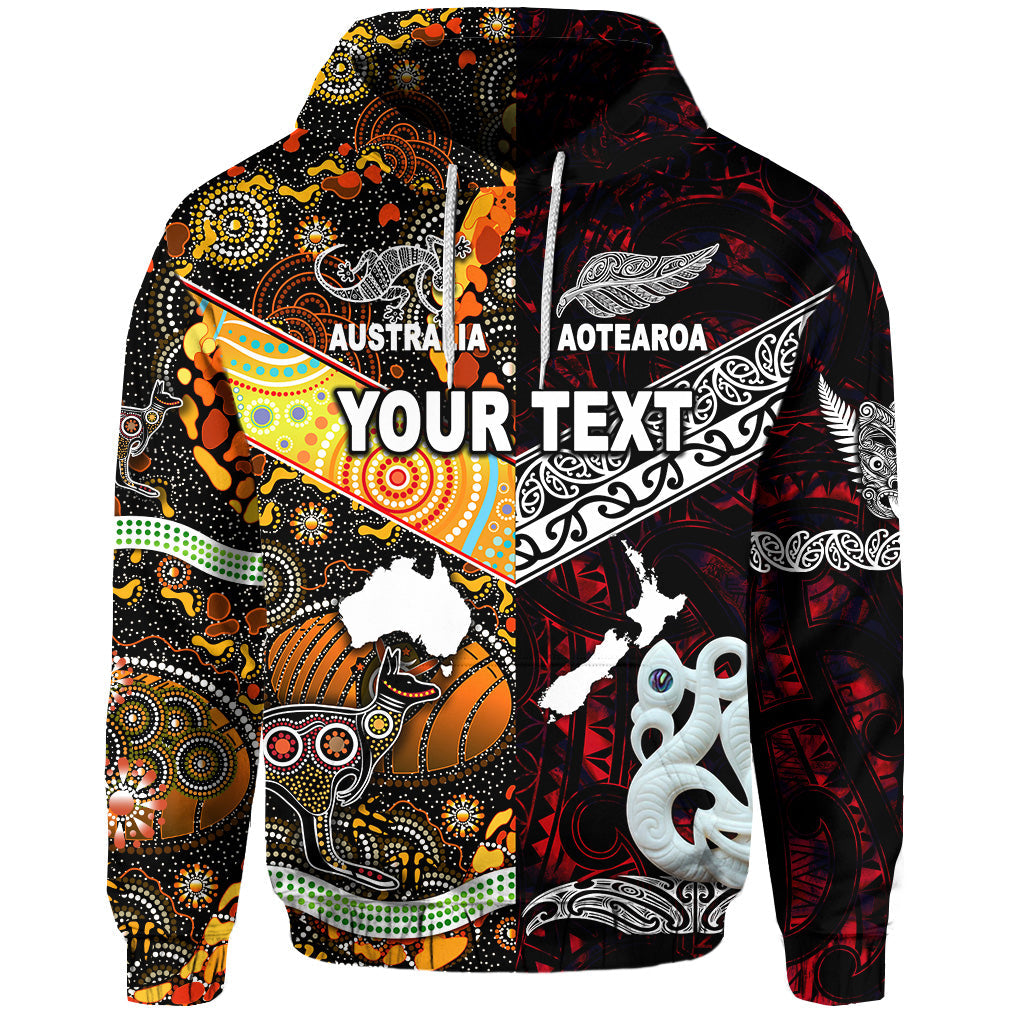 custom-personalised-new-zealand-maori-aotearoa-and-australia-aboriginal-hoodie-together-red