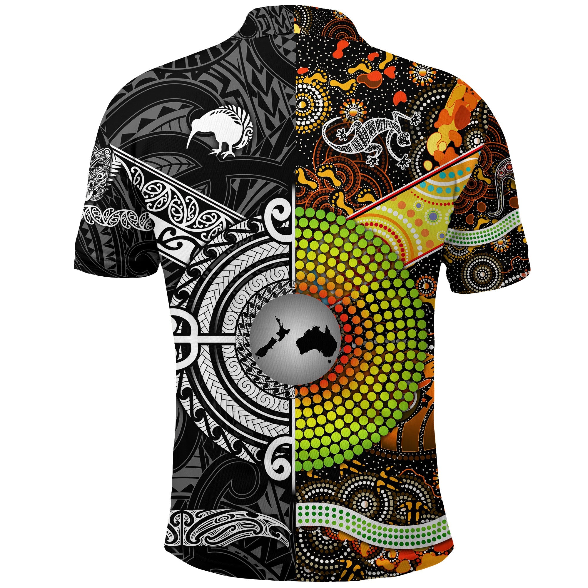 custom-personalised-new-zealand-maori-aotearoa-and-australia-aboriginal-polo-shirt-together-black