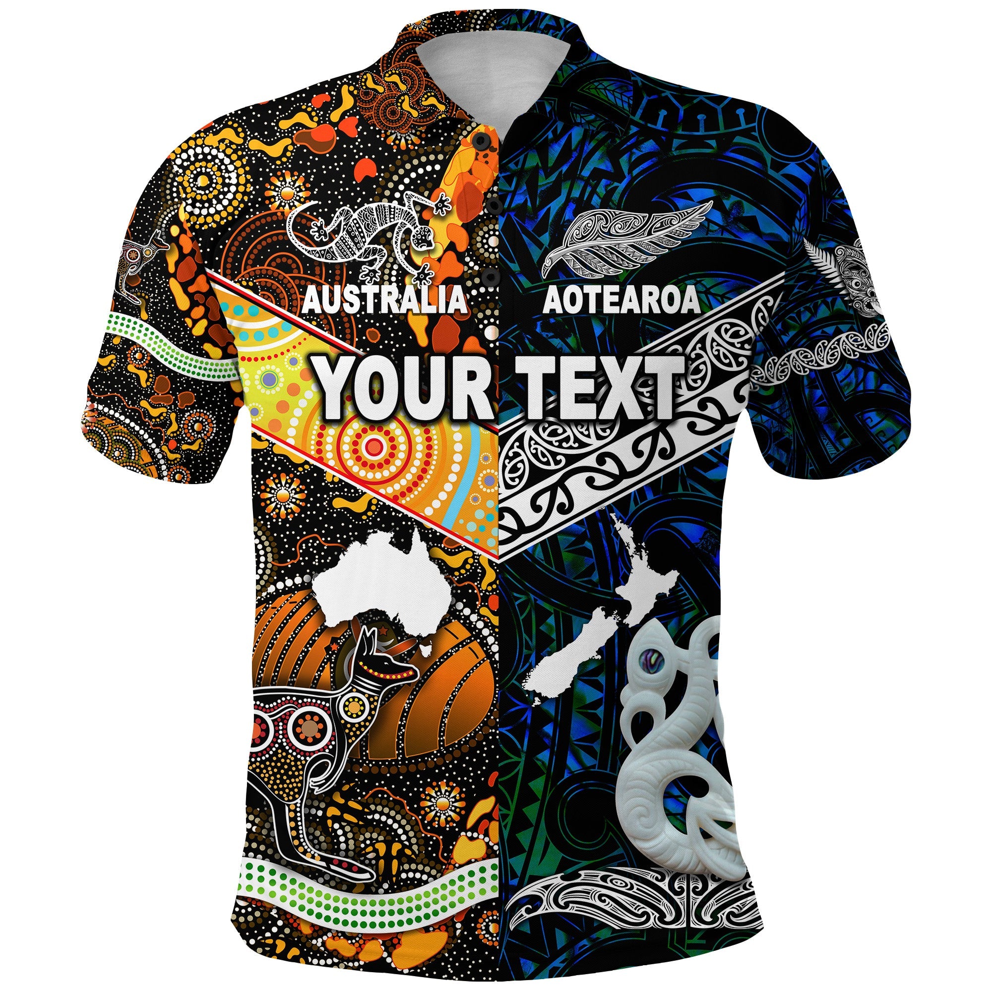 custom-personalised-new-zealand-maori-aotearoa-and-australia-aboriginal-polo-shirt-together-blue