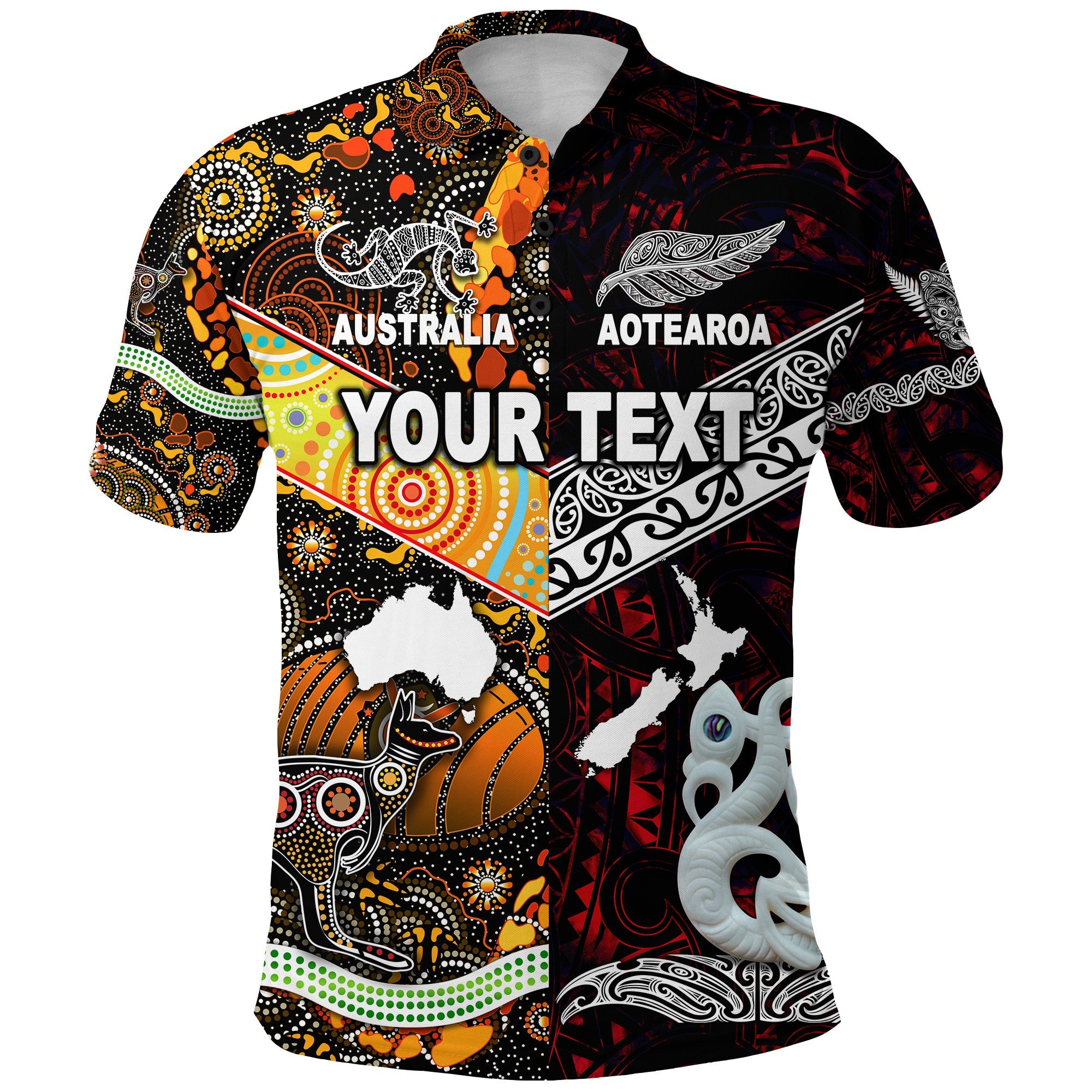 custom-personalised-new-zealand-maori-aotearoa-and-australia-aboriginal-polo-shirt-together-red