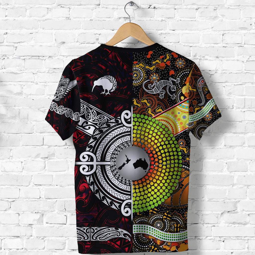 custom-personalised-new-zealand-maori-aotearoa-and-australia-aboriginal-t-shirt-together-red