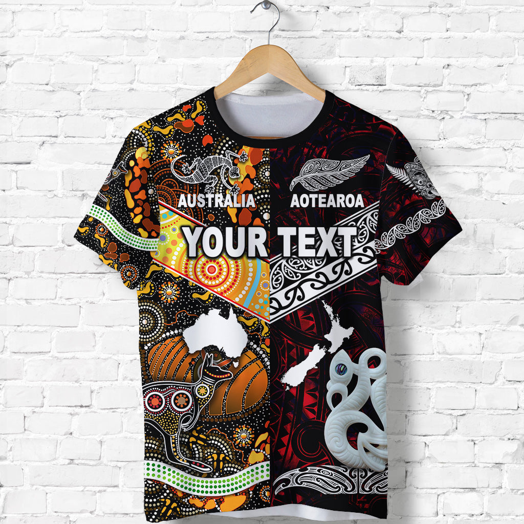 custom-personalised-new-zealand-maori-aotearoa-and-australia-aboriginal-t-shirt-together-red