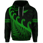 custom-personalised-new-zealand-rugby-maori-hoodie-silver-fern-koru-vibes-green