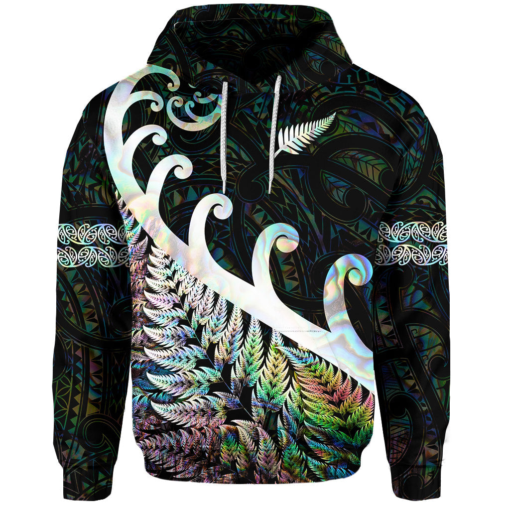 custom-personalised-new-zealand-rugby-maori-hoodie-silver-fern-koru-vibes-paua-shell
