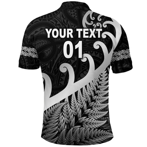custom-personalised-new-zealand-rugby-maori-polo-shirt-silver-fern-koru-vibes-black