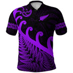 custom-personalised-new-zealand-rugby-maori-polo-shirt-silver-fern-koru-vibes-purple