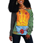 Anzac Day Off Shoulder Sweater - Lest We Forget Poppy - Vibe Hoodie