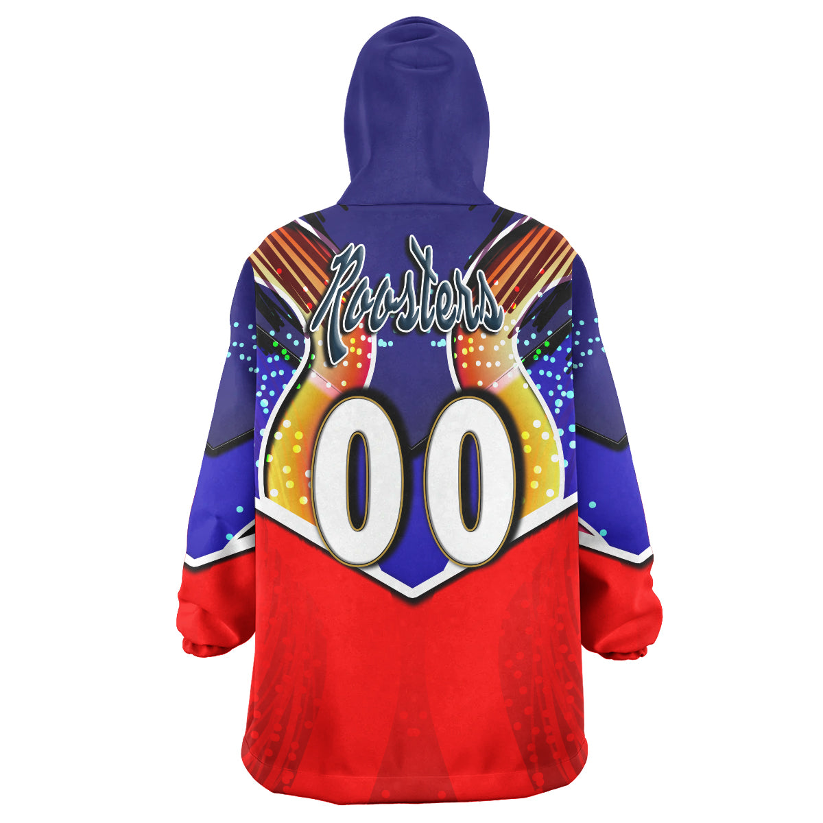 roosters-rugby-snug-hoodie-custom-rooster-mascot-with-cup-nrl-grand-final-player-and-number-oodie-blanket