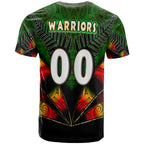 warriors-rugby-t-shirt-custom-warrios-maori-mask-rugby-player-maori-style-ethnic-ornament-pattern-player-and-number-t-shirt