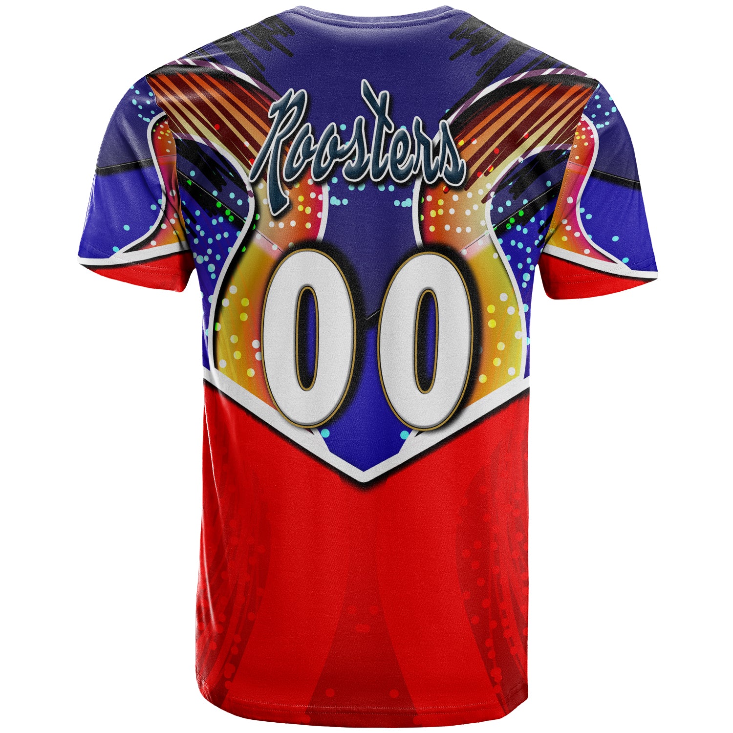 roosters-rugby-t-shirt-custom-rooster-mascot-with-cup-nrl-grand-final-player-and-number-t-shirt