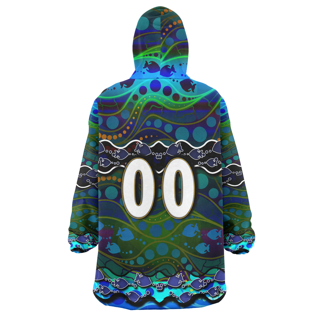 sharks-rugby-snug-hoodie-custom-sharks-rugby-with-fish-aboriginal-style-personalised-player-and-number-oodie-blanket