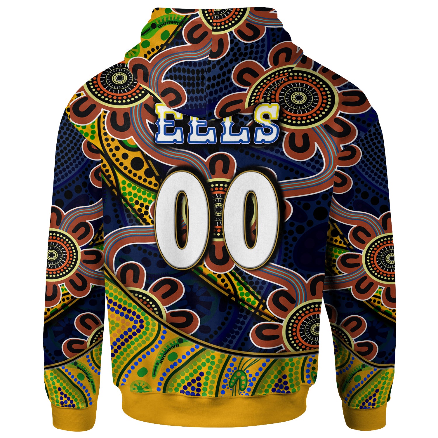 nrlw-eels-rugby-hoodie-custom-eels-womens-rugby-league-with-aboriginal-style-player-and-number-hoodie