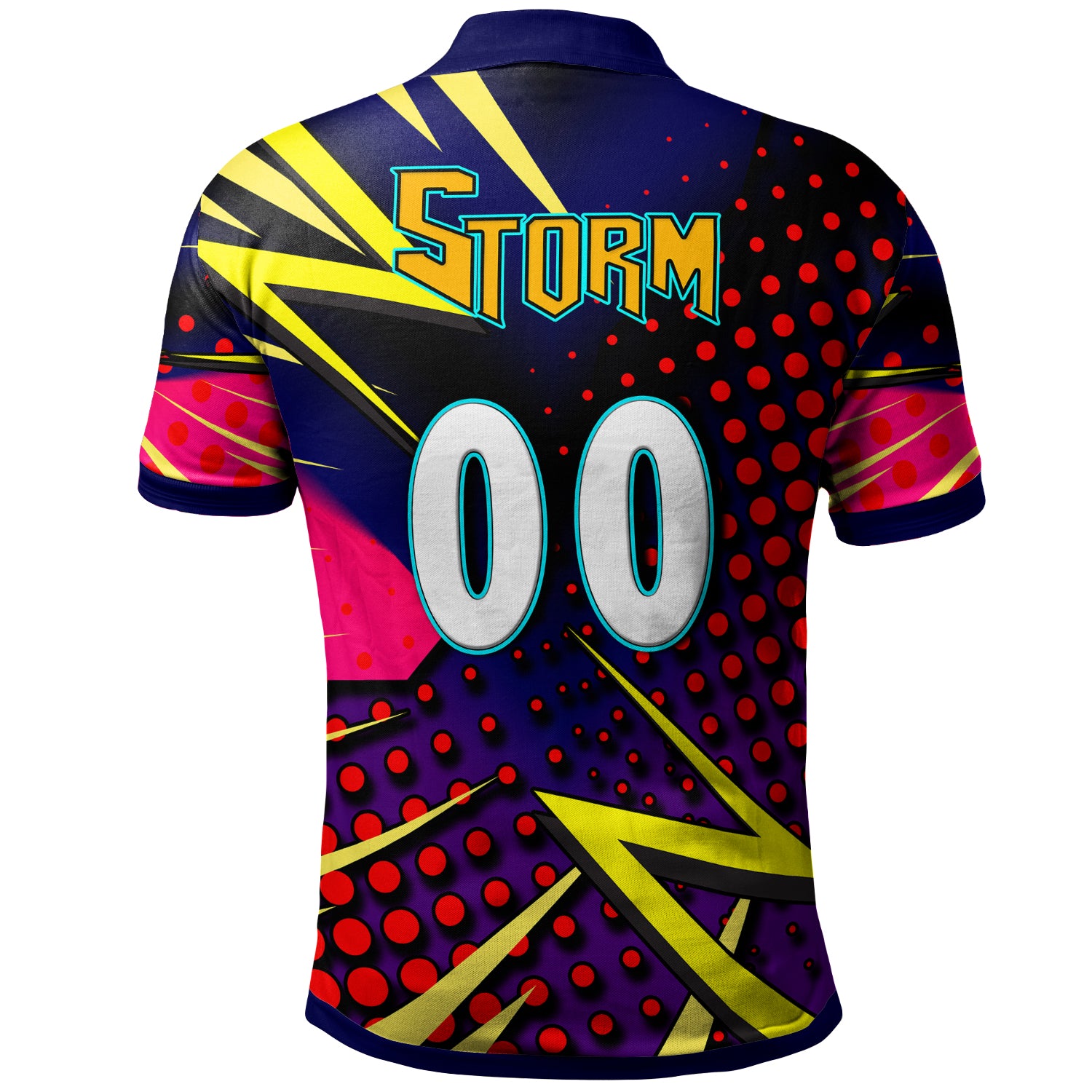 storm-rugby-polo-shirt-custom-storm-and-thunder-rugby-nrl-grand-final-style-of-dot-background-personalised-player-and-number-polo-shirt