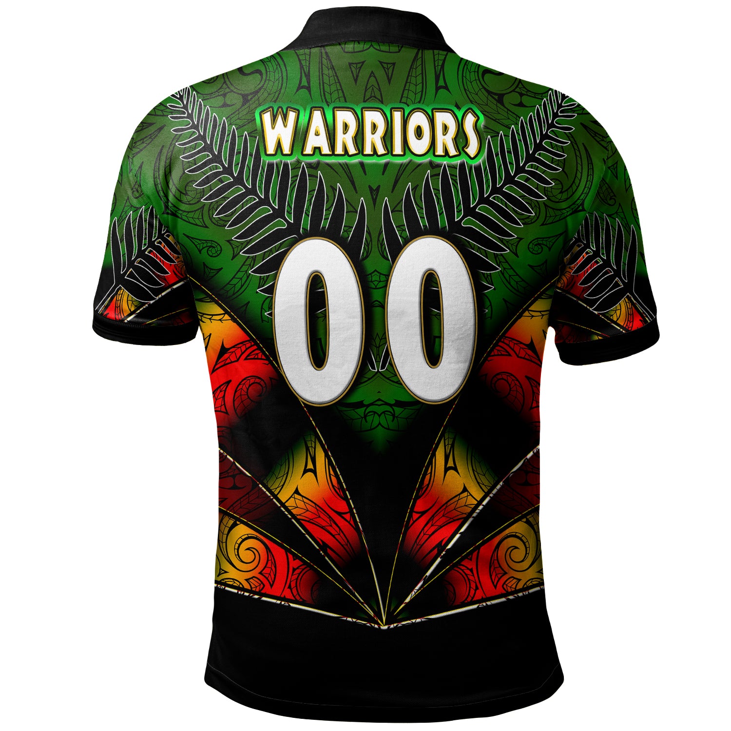 warriors-rugby-polo-shirt-custom-warrios-maori-mask-rugby-player-maori-style-ethnic-ornament-pattern-player-and-number-polo-shirt