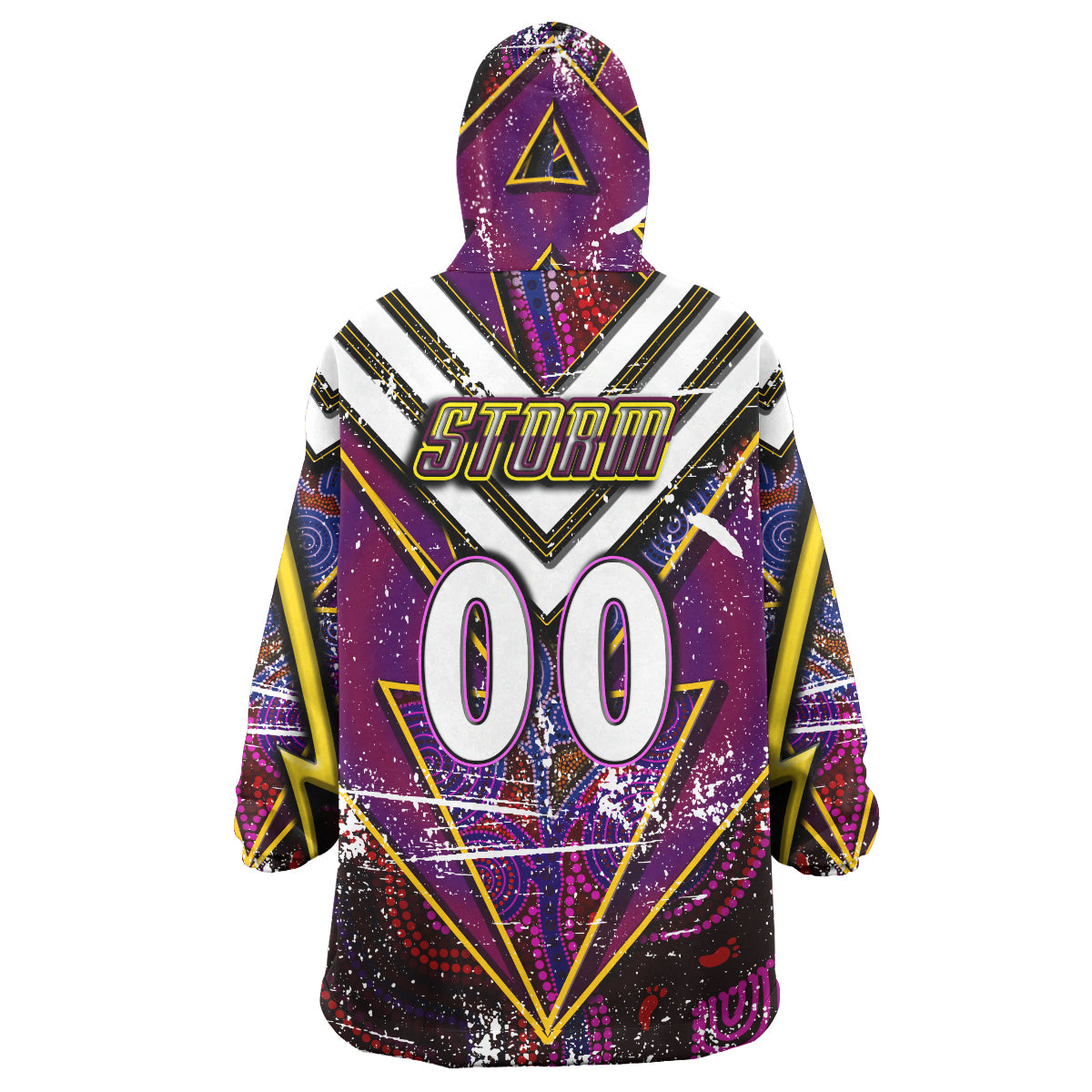 storm-rugby-snug-hoodie-custom-storm-and-thunder-aboriginal-style-of-dot-background-personalised-player-and-number-oodie-blanket