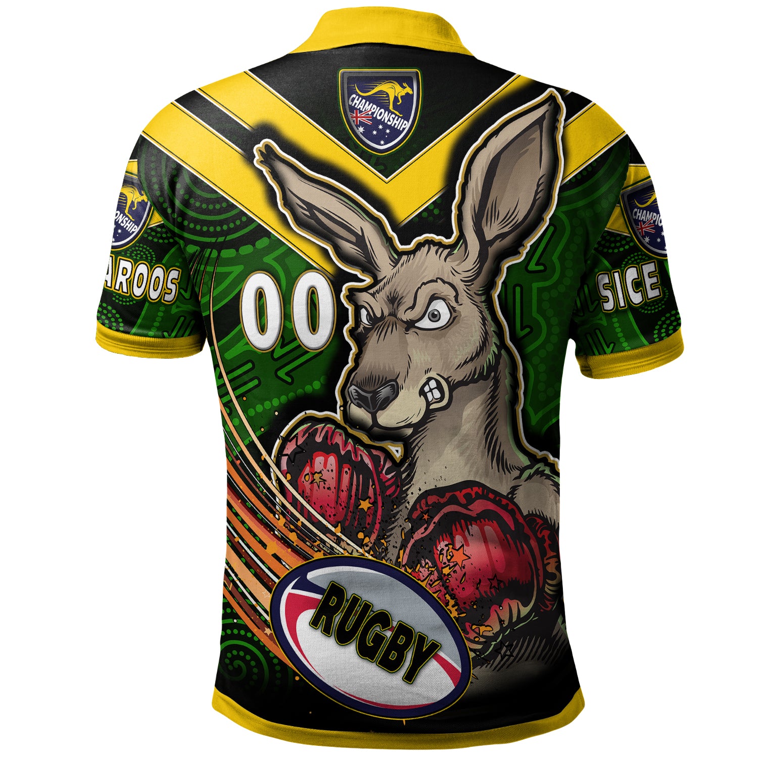 kangaroos-rugby-polo-shirt-custom-kangaroo-rugby-league-sport-style-aboriginal-culture-personalised-player-and-number-polo-shirt