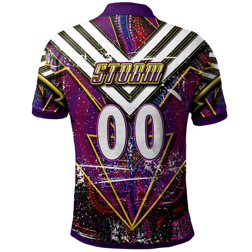 storm-rugby-polo-shirt-custom-storm-and-thunder-aboriginal-style-of-dot-background-personalised-player-and-number-polo-shirt
