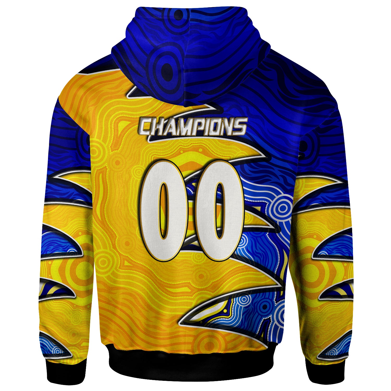 cowboys-rugby-hoodie-custom-bull-rugby-ball-with-aboriginal-style-pattern-personalised-player-and-number-hoodie