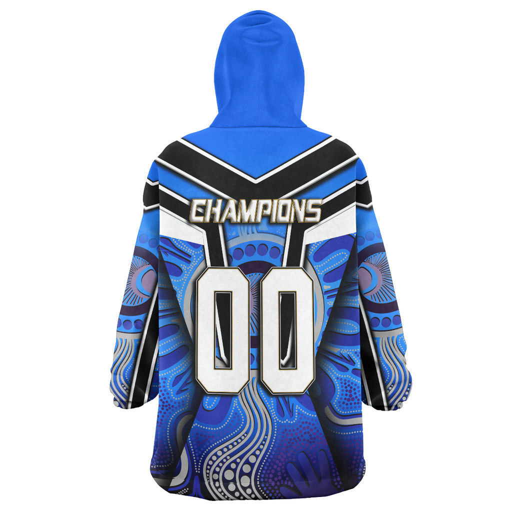 bulldogs-rugby-snug-hoodie-custom-bulldog-rugby-ball-with-aboriginal-pattern-personalised-player-and-number-oodie-blanket