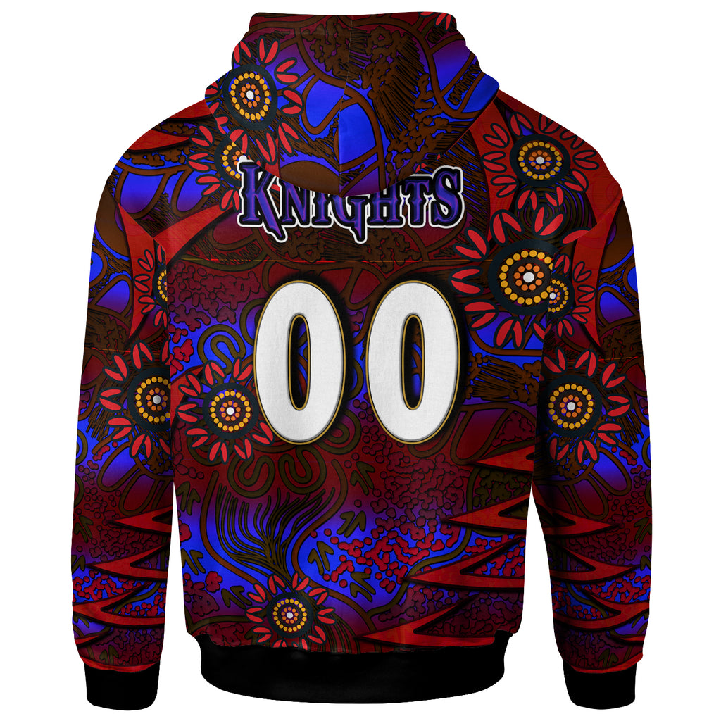 nrlw-knights-rugby-hoodie-custom-knights-womens-rugby-league-aboriginal-style-player-and-number-woman-hoodie