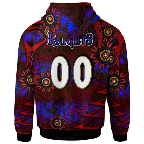 nrlw-knights-rugby-hoodie-custom-knights-womens-rugby-league-aboriginal-style-player-and-number-woman-hoodie