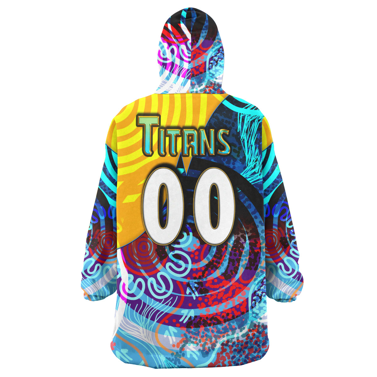 nrlw-titans-rugby-snug-hoodie-custom-titans-womens-rugby-league-aboriginal-dot-painting-player-and-number-woman-oodie-blanket