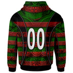 rabbitohs-rugby-hoodie-custom-rabbit-aboriginal-style-pattern-personalised-player-and-number-hoodie