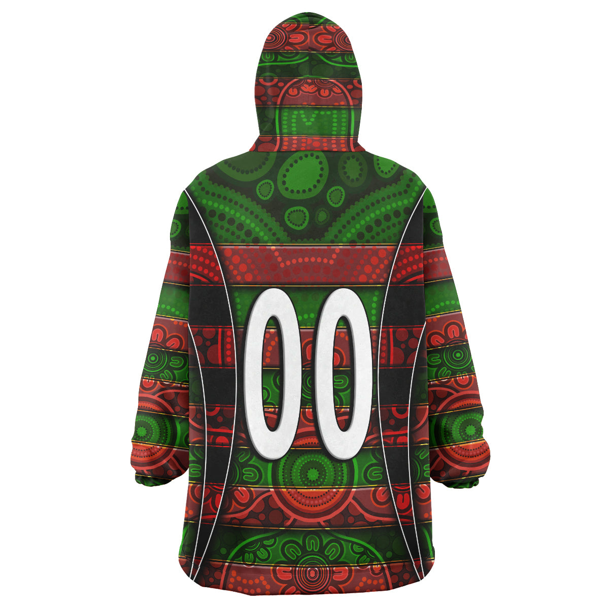 rabbitohs-rugby-snug-hoodie-custom-rabbit-aboriginal-style-pattern-personalised-player-and-number-oodie-blanket