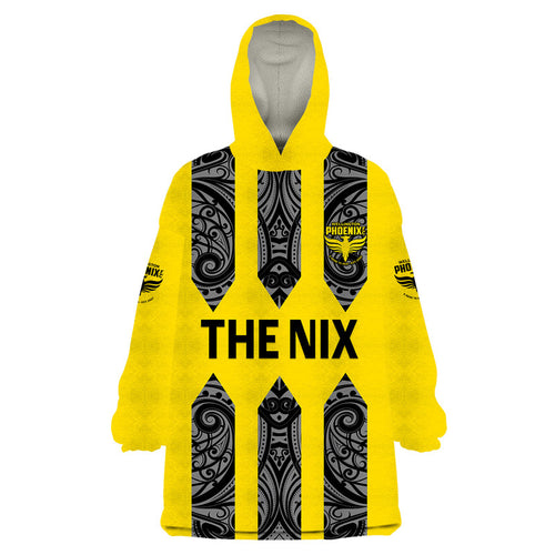custom-personalised-wellington-phoenix-the-nix-maori-wearable-blanket-hoodie-soccer-club-original-style-yellow