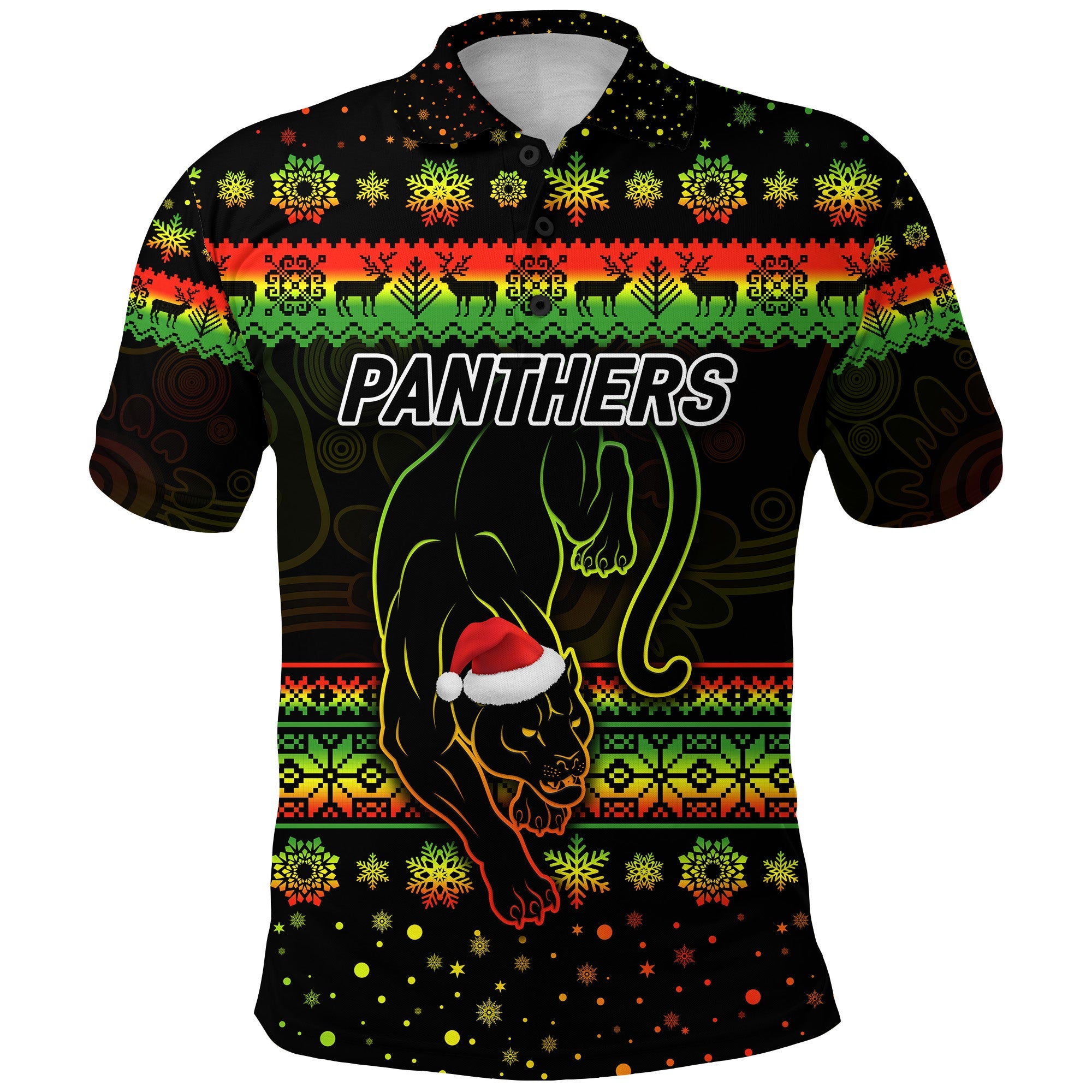 custom-personalised-penrith-panthers-polo-shirt-christmas-simple-style