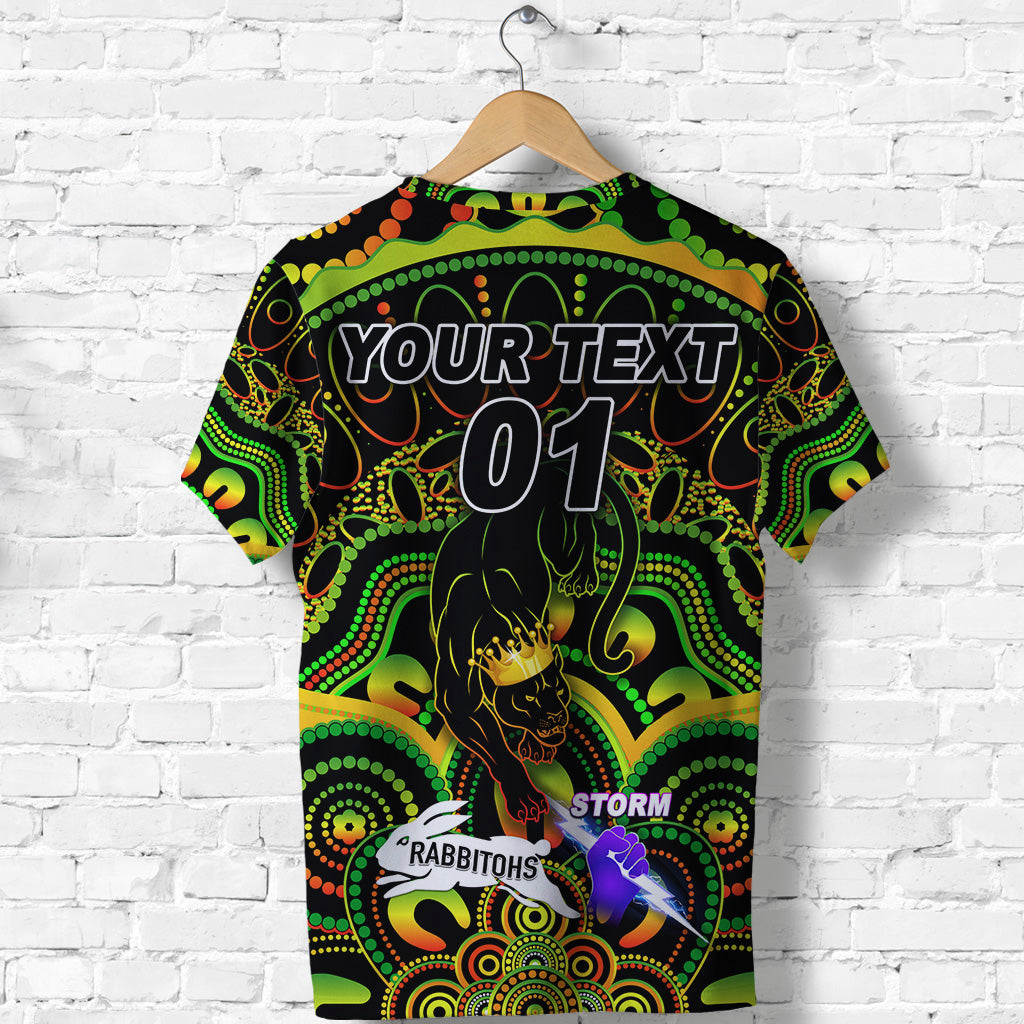 custom-personalised-penrith-panthers-t-shirt-2021-indigenous-premiers-the-king-custom-text-and-number