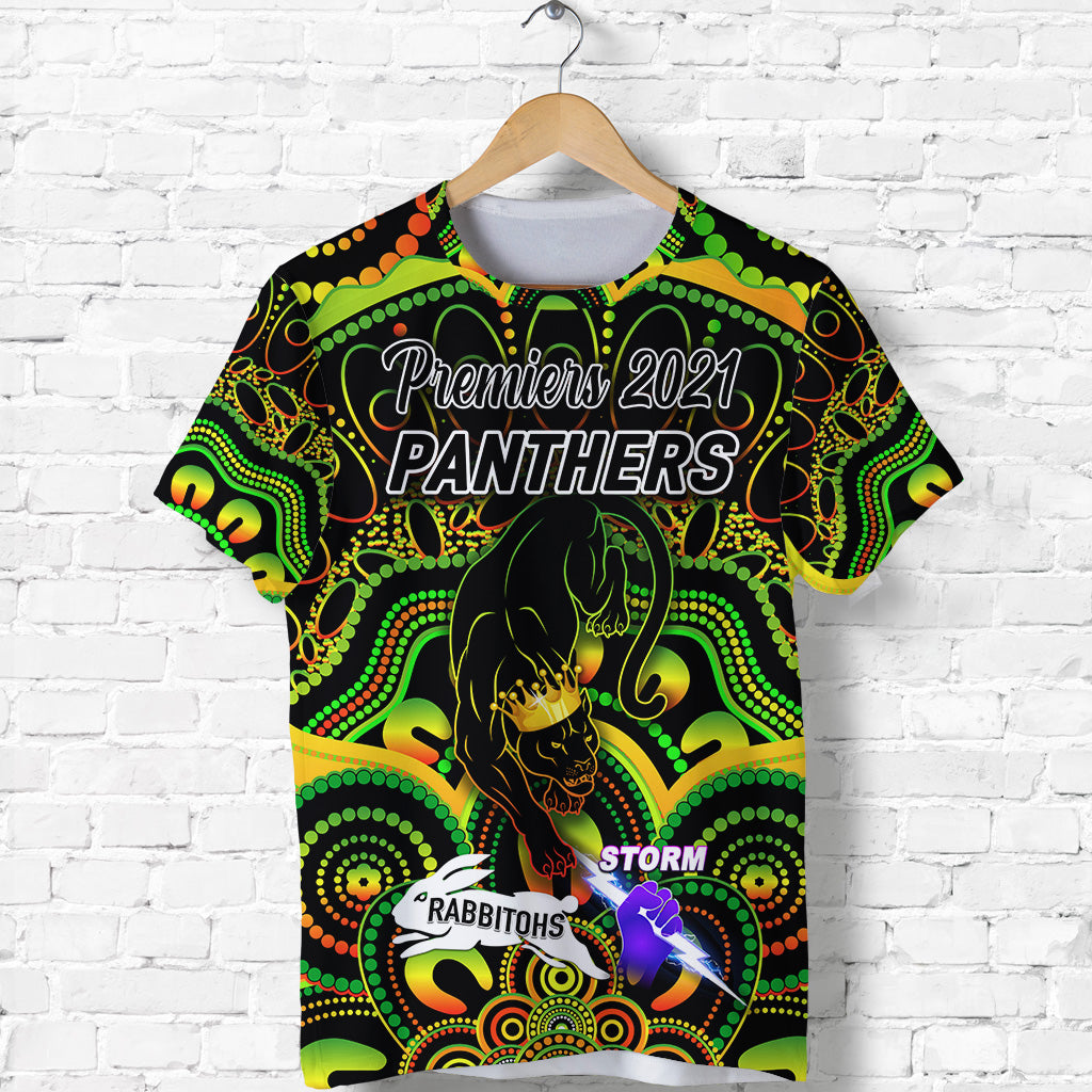 custom-personalised-penrith-panthers-t-shirt-2021-indigenous-premiers-the-king-custom-text-and-number