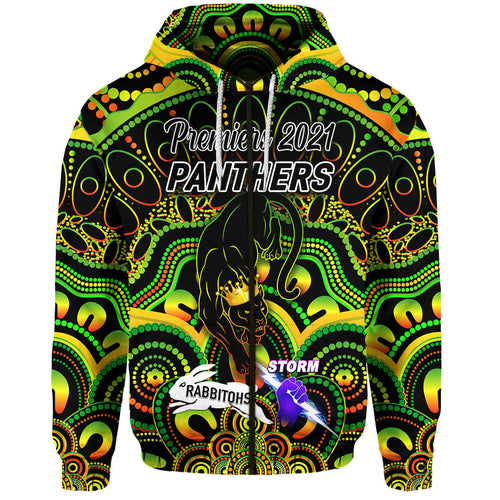 custom-personalised-penrith-panthers-zip-hoodie-2021-indigenous-premiers-the-king-custom-text-and-number