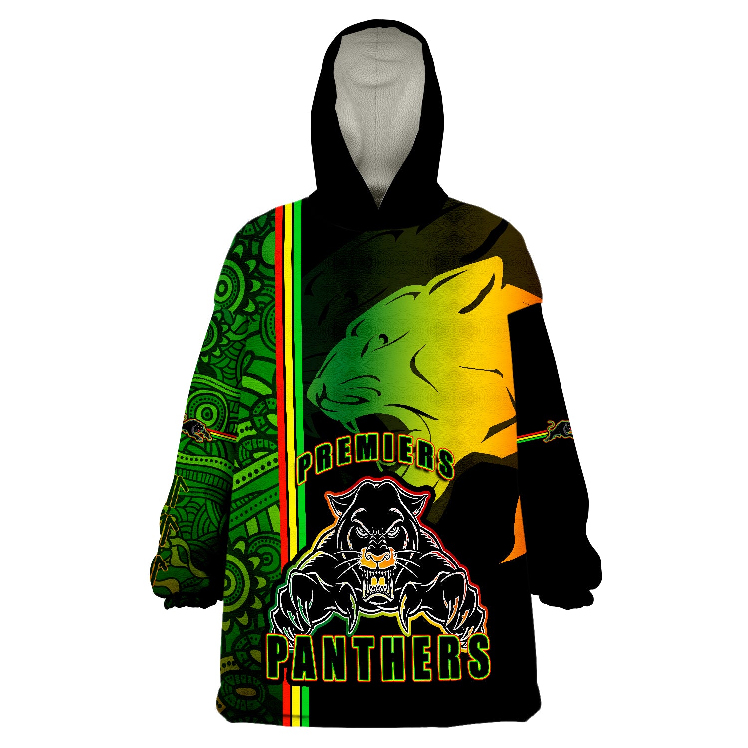 penrith-panthers-premiers-angry-panther-indigenous-aboriginal-style-wearable-blanket-hoodie