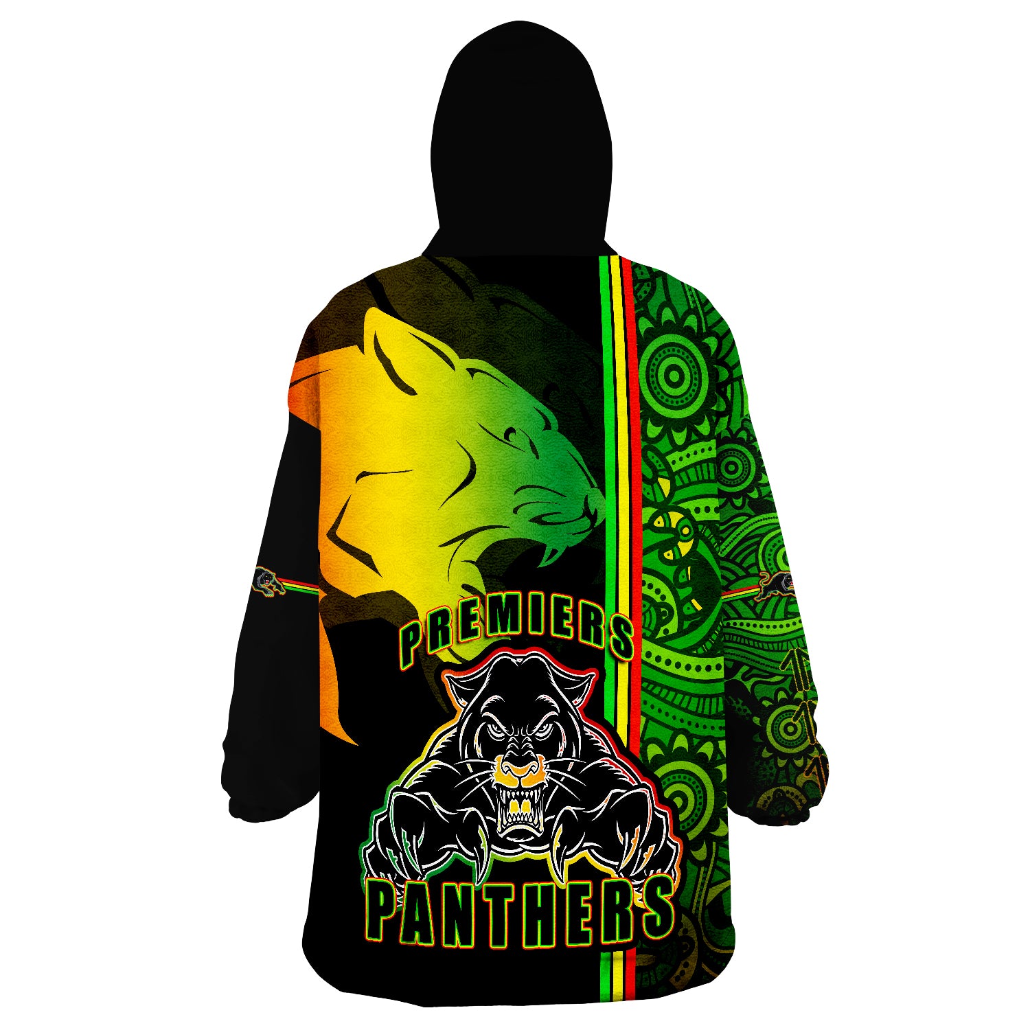 penrith-panthers-premiers-angry-panther-indigenous-aboriginal-style-wearable-blanket-hoodie