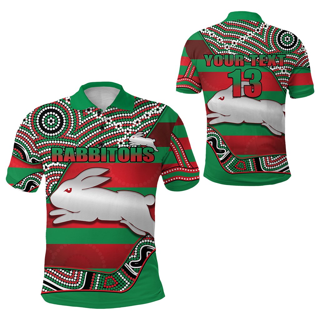 custom-personalised-rabbitohs-polo-shirt-rugby-south-sydney-indigenous-charming-custom-text-and-number