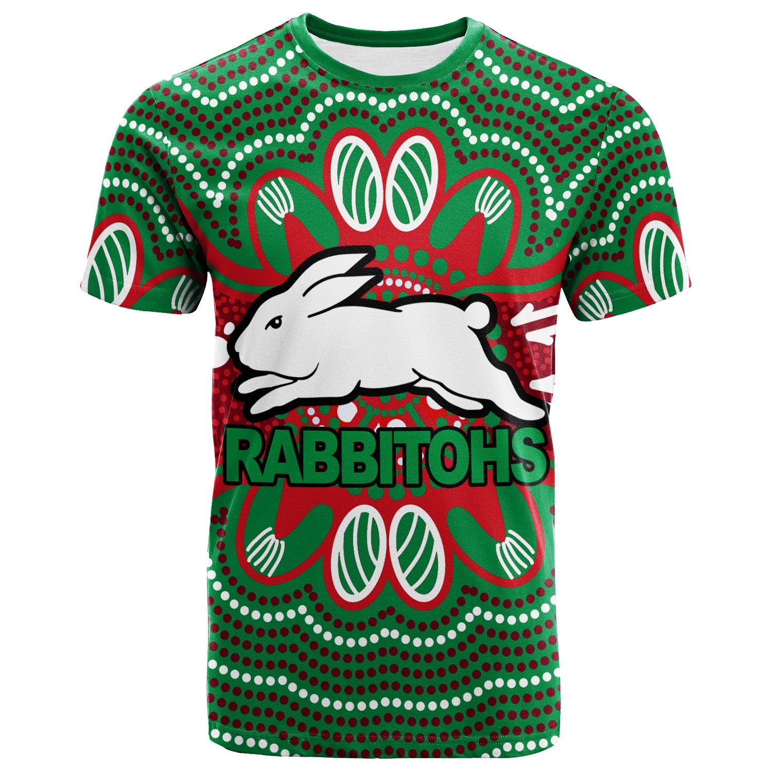 rabbitohs-t-shirt-aboriginal-dot-painting